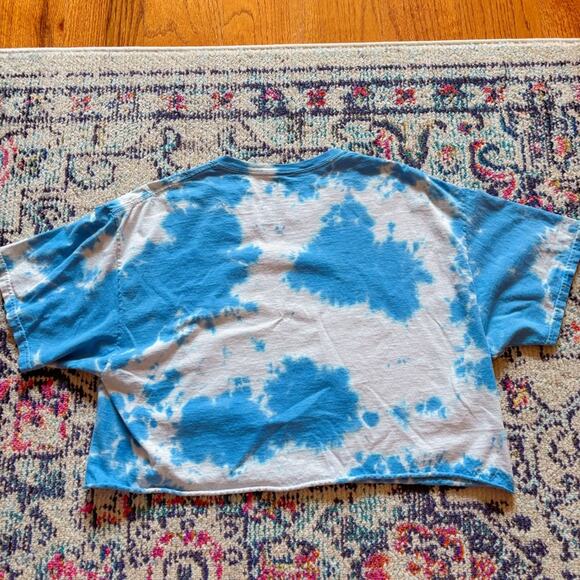 Oversized Cropped Sky Scene Tie-Dyed Pink Floyd T-Shirt ☁️🩷 - Picture 6 of 6